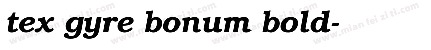 tex gyre bonum bold字体转换